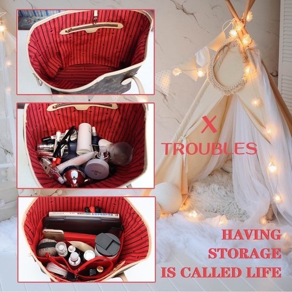 Organizer Bag with Zipper and Keychain - Picture 9 of 10